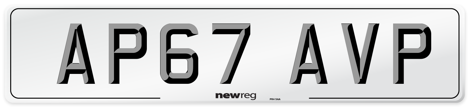 AP67 AVP Number Plate from New Reg